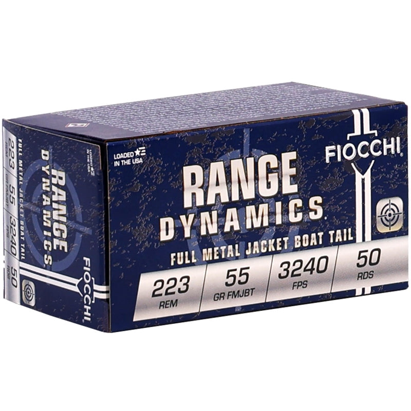 Fiocchi Shooting Dynamics 223 Ammo 55 Grain Full Metal Jacket Boat Tail - 223A