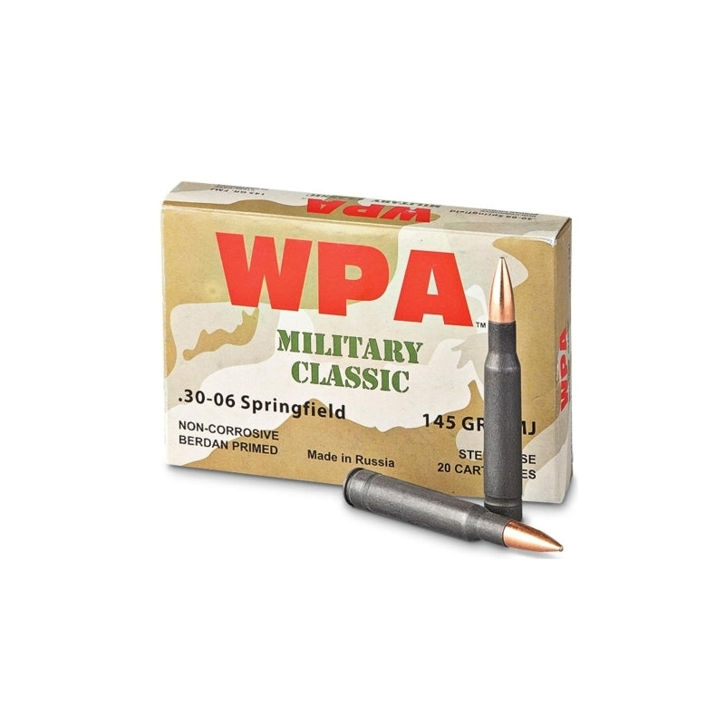 Wolf Military Classic 30-06 Springfield Ammo 145 Grain Full Metal Jacket - MC3006