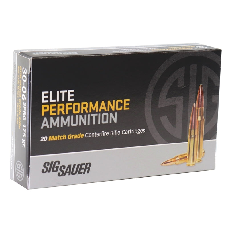 Sig Sauer Elite Performance 30-06 Springfield Ammo 175 Grain Open Tip Match E3006M2-20