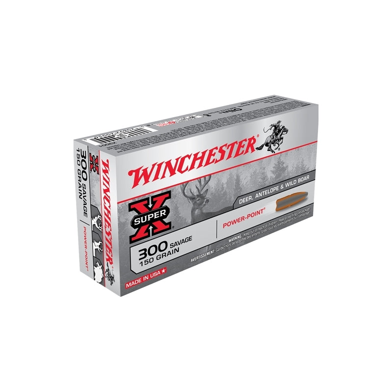 Winchester Super-X 300 Savage Ammo 150 Grain Power Point - X3001
