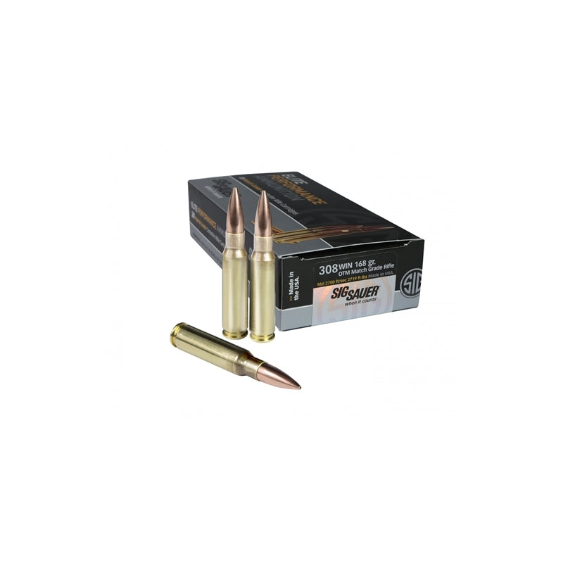 Sig Sauer Elite Match Grade .308 Winchester Ammo 168 Grain Open Tip Match - E308M1-20