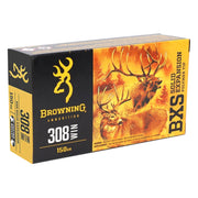 Browning BXS 308 Winchester Ammo 150 Grain Solid Copper Polymer Tip Boat Tail Lead Free - B192403081