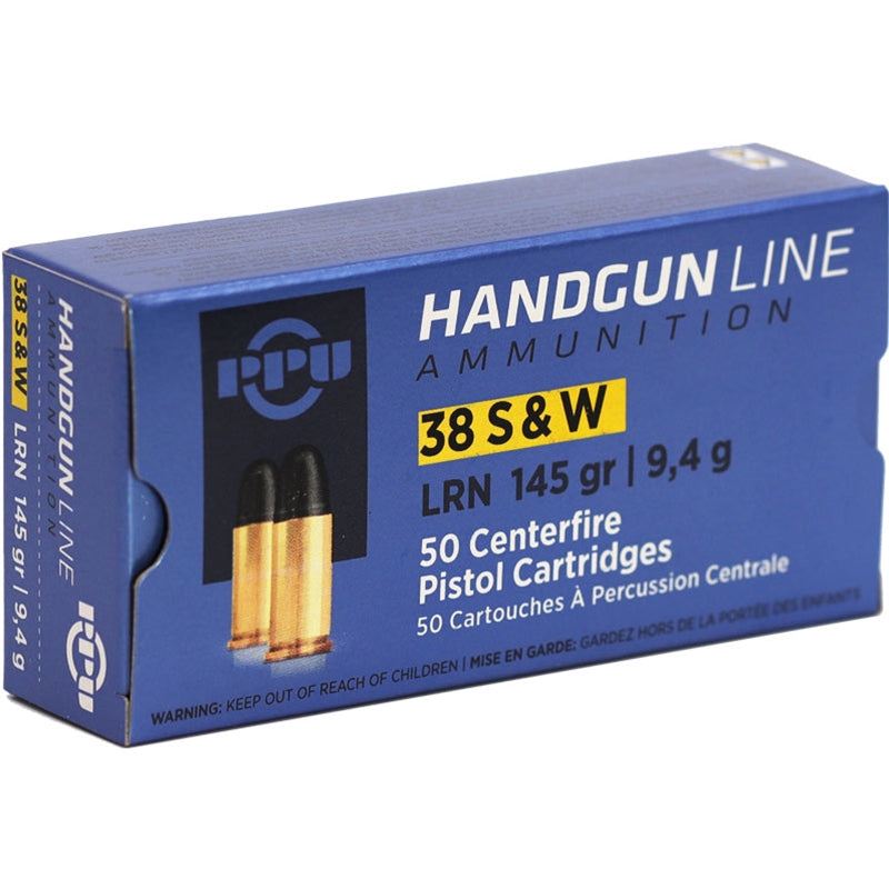Prvi Partizan 38 S&W Ammo 145 Grain Lead Round Nose - PPH38SW