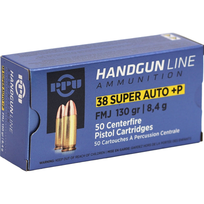 Prvi Partizan 38 Super +P Ammo 130 Grain Full Metal Jacket - PPH38SU