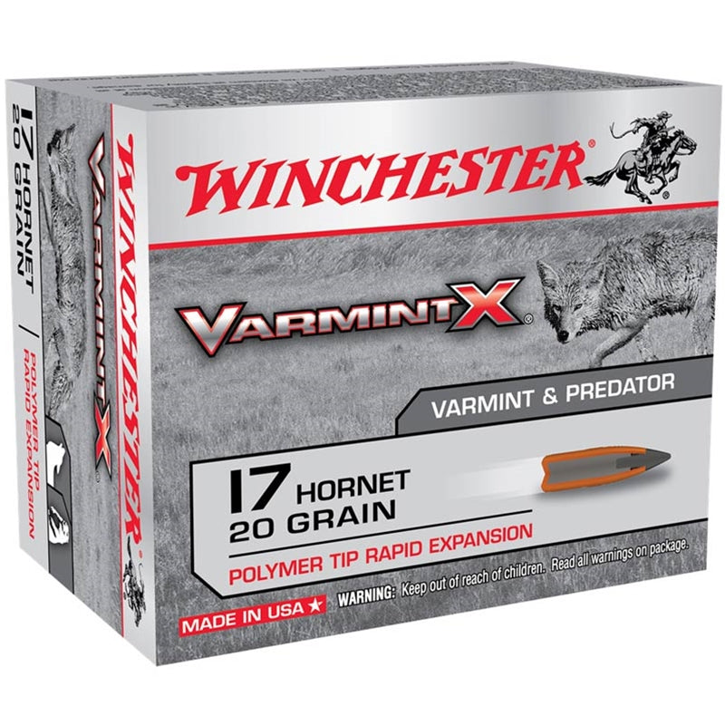 Winchester Varmint & Predator 17 Hornet Ammo 20 Grain Polymer Tip