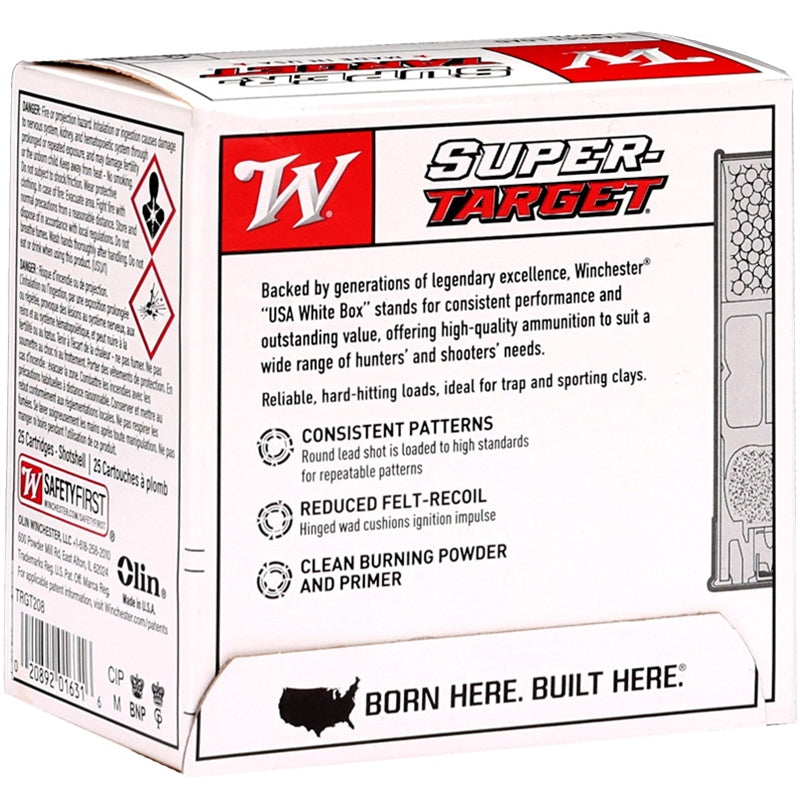 Winchester Super Target 20 Gauge Ammo 2 3/4" 7/8oz. #8 Shot 250 Round Case