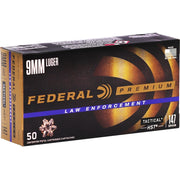 Federal Premium Law Enforcement HST 9mm Ammo 147 Grain Jacketed Hollow Point - P9HST2