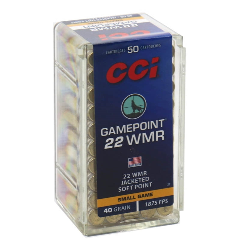 CCI GamePoint 22 WMR Ammo 40 Grain Jacketed Soft Point - 0022