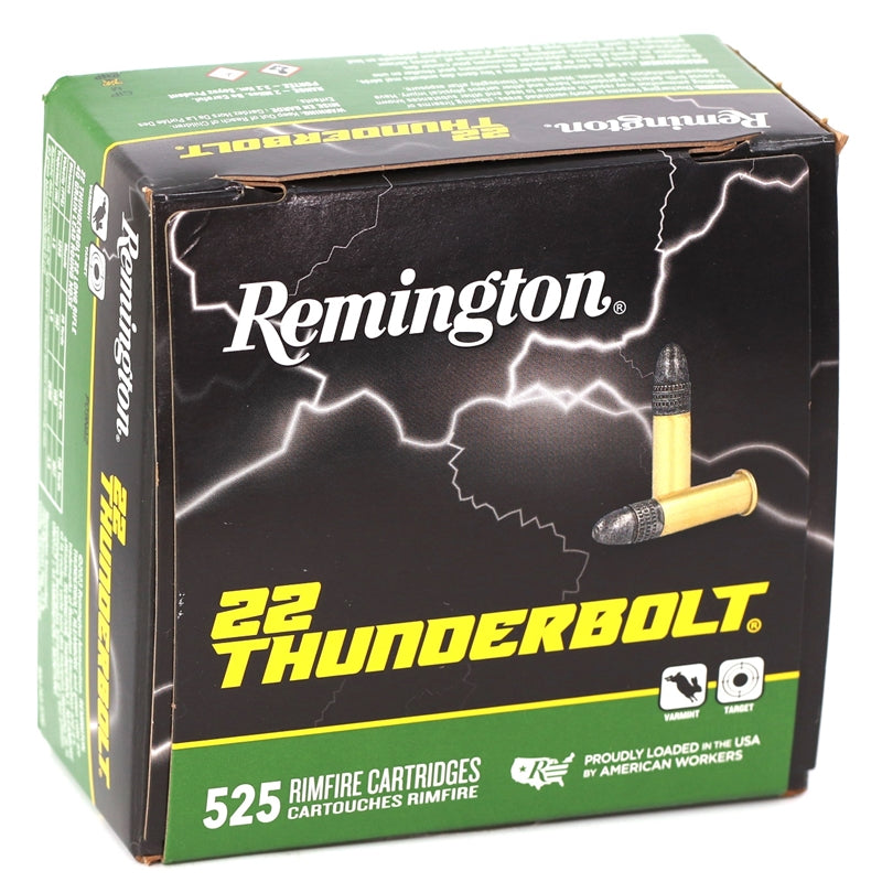 Remington Thunderbolt 22 Long Rifle Ammo 40 Grain Lead Round Nose - BF525