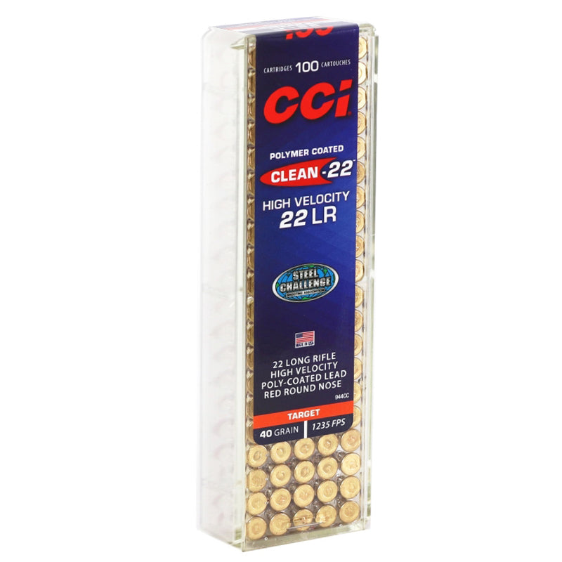 CCI Clean-22 Long Rifle High Velocity Ammo 40 Grain Lead Round Nose - 944CC