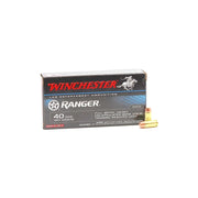 Winchester Ranger 40 S&W Ammo 180 Grain FMJ Encapsulated Base Reduced Lead