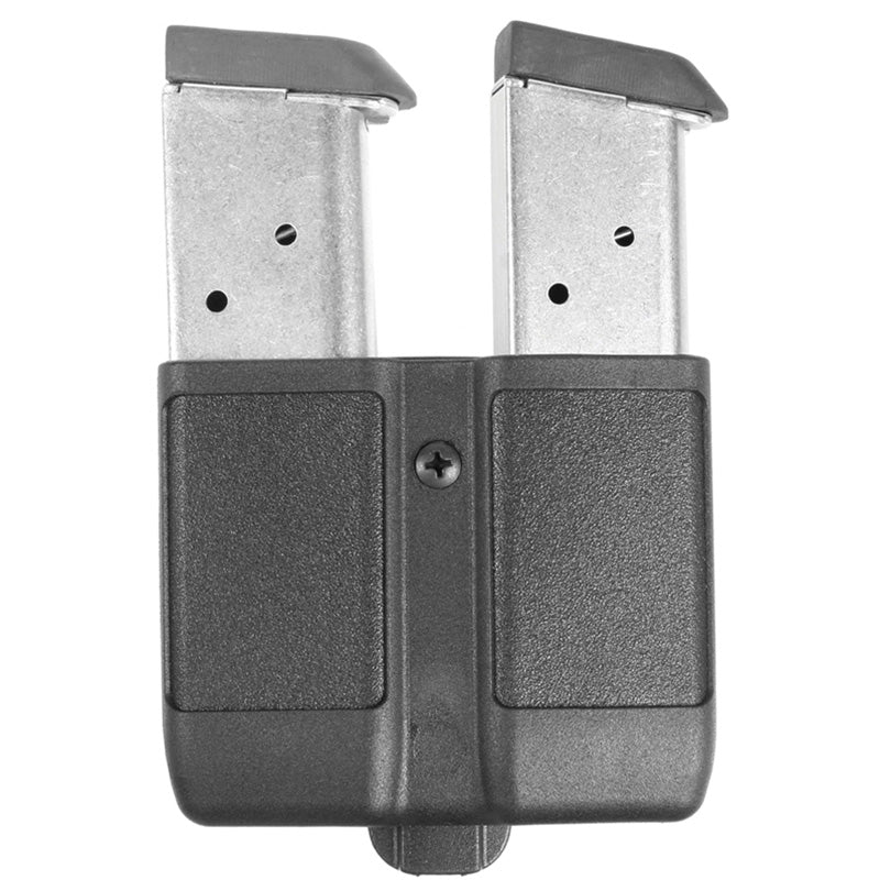 Blackhawk Double Magazine Carrier for Single Stack Mags - Black Single Row-Matte Finsh 9 mm/ 10mm/.40 Cal/ .45 Cal