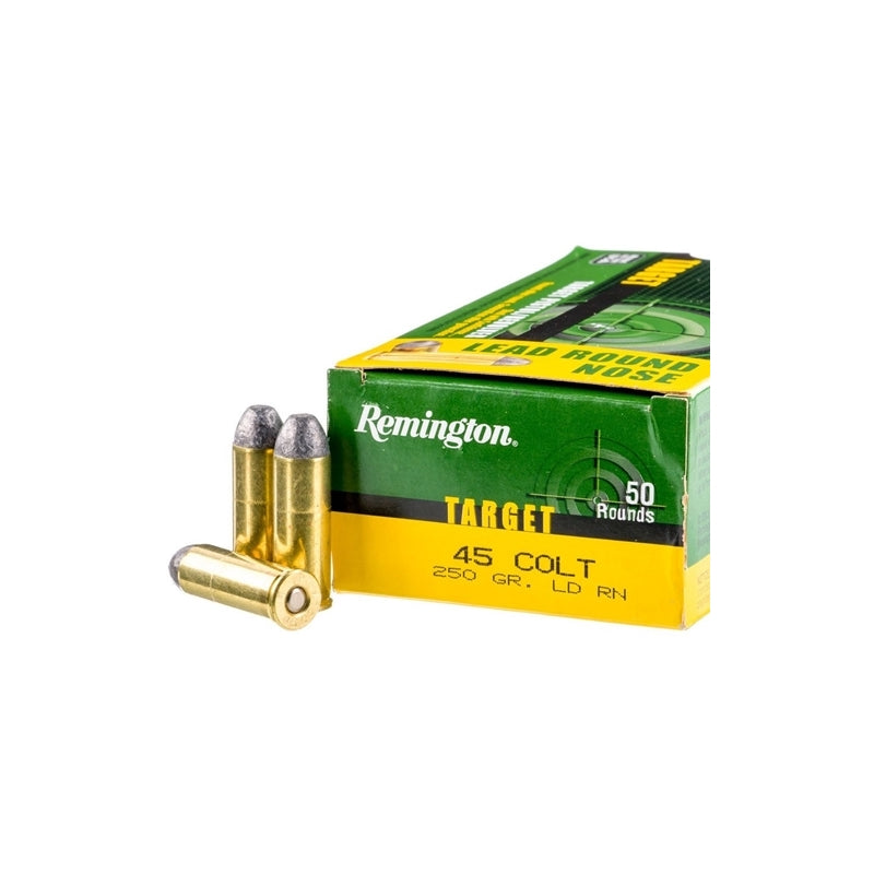 Remington Target 45 Long Colt Ammo 250 Grain Lead Round Nose – RTG45C