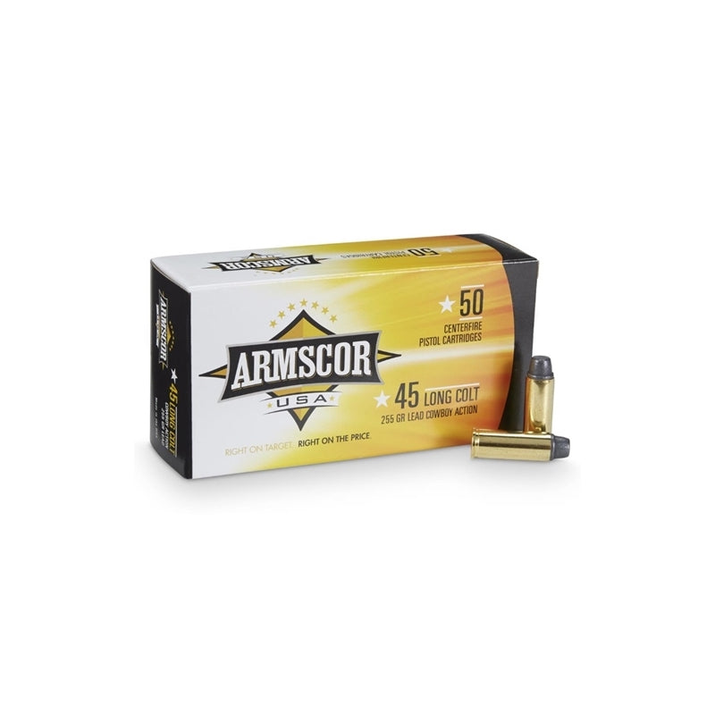 Armscor USA 45 Long Colt Ammo 255 Grain Lead Flat Nose - FAC45LC-1N