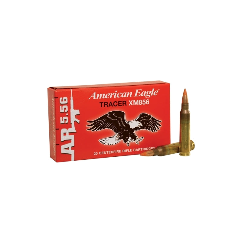 Federal American Eagle 5.56x45mm NATO Ammo 64 Grain Full Metal Jacket Tactical Tracer - XM856