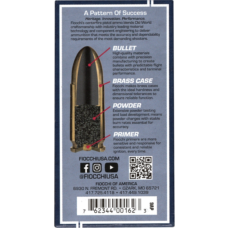 Fiocchi Range Dynamics 9mm Ammo 115 Grain Full Metal Jacket - FCH9AP