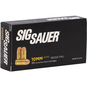 Sig Sauer Elite Performance 10mm Auto Ammo 180 Grain Full Metal Jacket - E10MB1-50