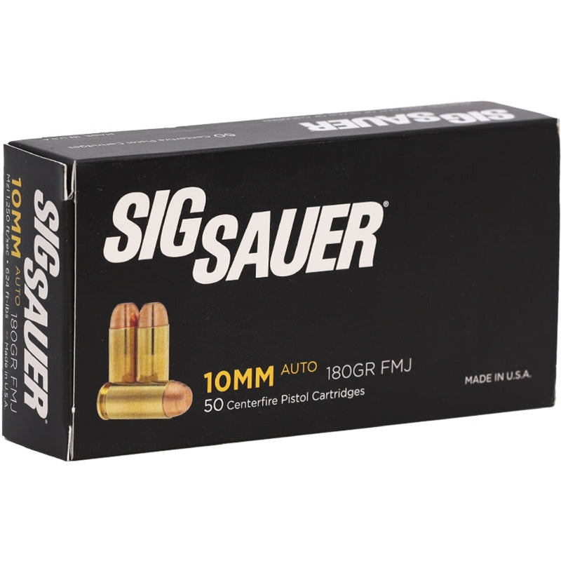 Sig Sauer Elite Performance 10mm Auto Ammo 180 Grain Full Metal Jacket - E10MB1-50