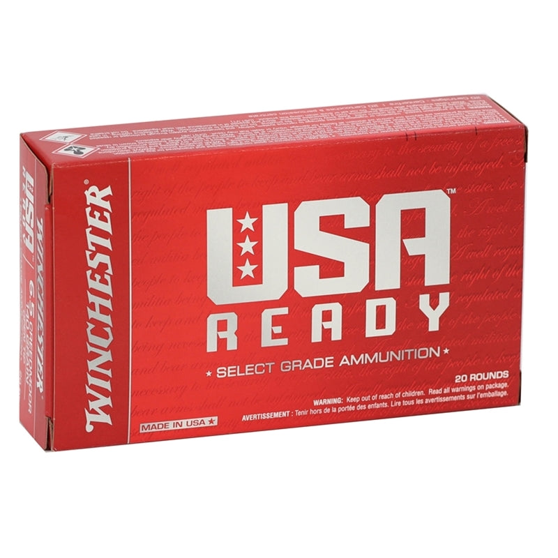 Winchester USA Ready 6.5 Creedmoor Ammo 140 Grain Open Tip - RED65140