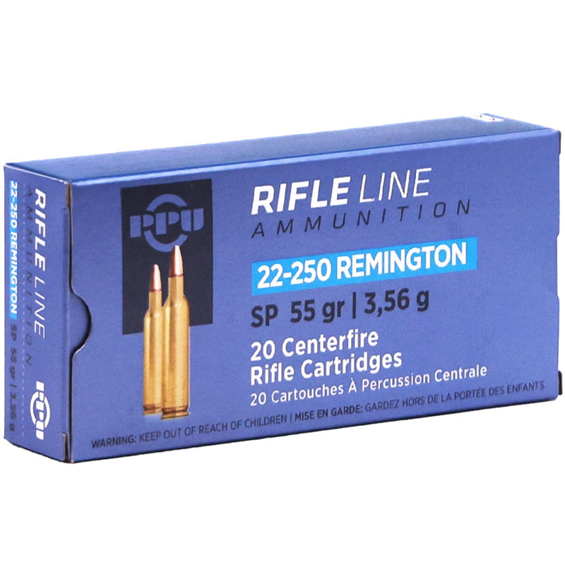 Prvi Partizan 22-250 Remington Ammo 55 Grain Soft Point - PP22250