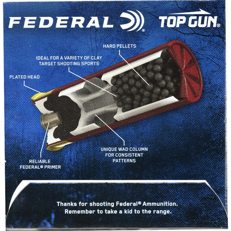 Federal Top Gun 12 Gauge Ammo 2 3/4" 1 1/8oz #8 Shot 461 Pellets - TG12 8