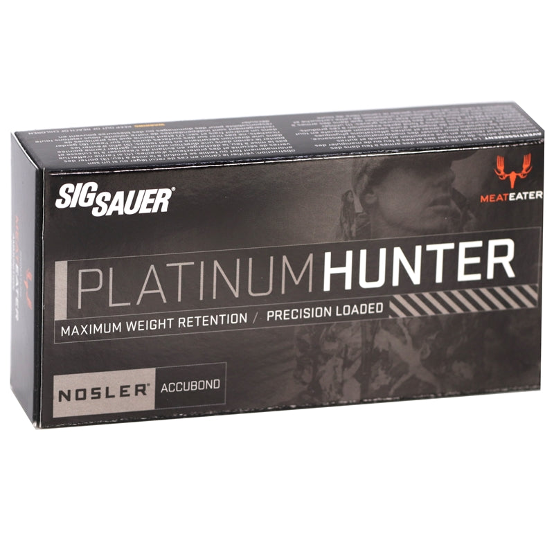 Sig Sauer Platinum Hunter 243 Winchester Ammo 90 Grain Nosler AccuBond Polymer Tip – E243PH90‑20