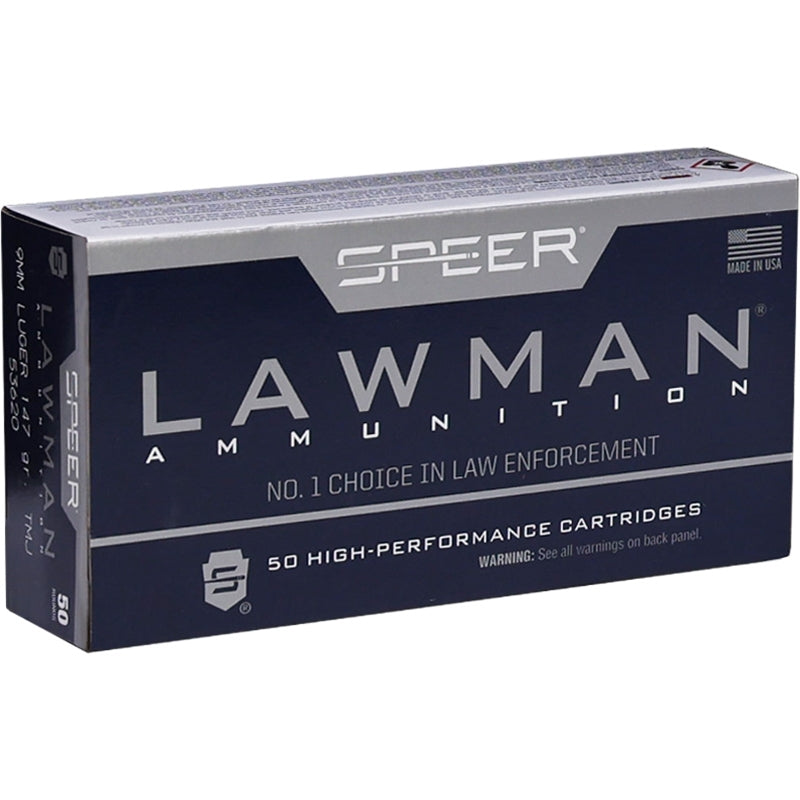 Speer Lawman 9mm Ammo 147 Grain Total Metal Jacket - 53620