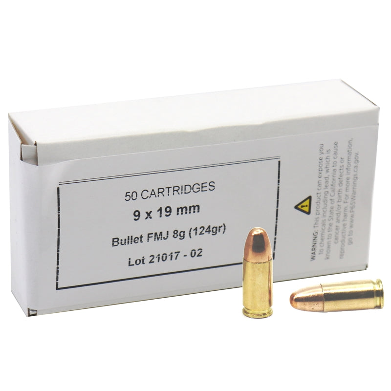 Prvi Partizan Rangemaster 9mm Ammo 124 Grain Full Metal Jacket 1000 Rounds - PPRM9M