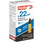 Aguila 22 Long Rifle Ammo 38 Grain Lead Hollow Point - 1B220268