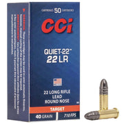 CCI Quiet 22 Long Rifle Ammo 40 Grain Lead Round Nose - 960