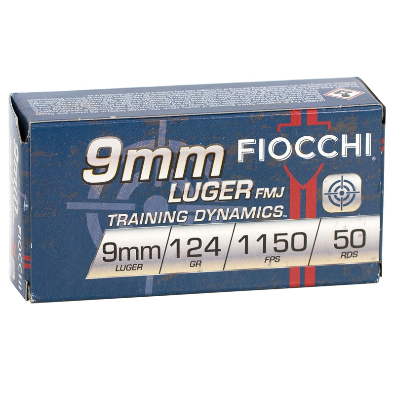 Fiocchi Training Dynamics 9mm Ammo 124 Grain Full Metal Jacket - FTD9APB