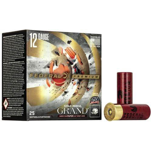 Federal Premium Gold Medal Grand Paper 12 Gauge Ammo 2 3/4" 1 1/8 oz #7.5 Shot - GMT171 7.5