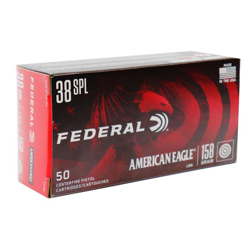 Federal American Eagle 38 Special Ammo 158 Grain Lead Round Nose - AE38B