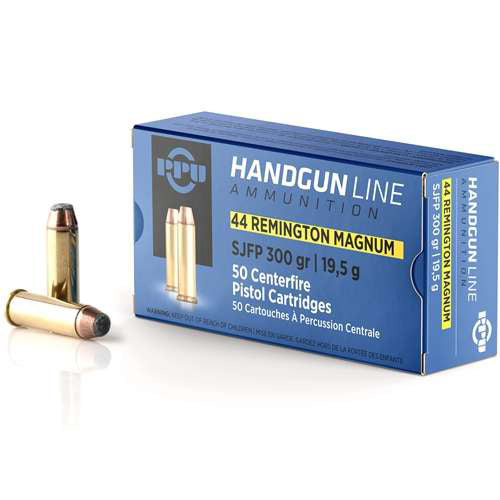 Prvi Partizan 44 Remington Magnum Ammo 300 Grain Semi-Jacketed Flat Point - PPH44MF