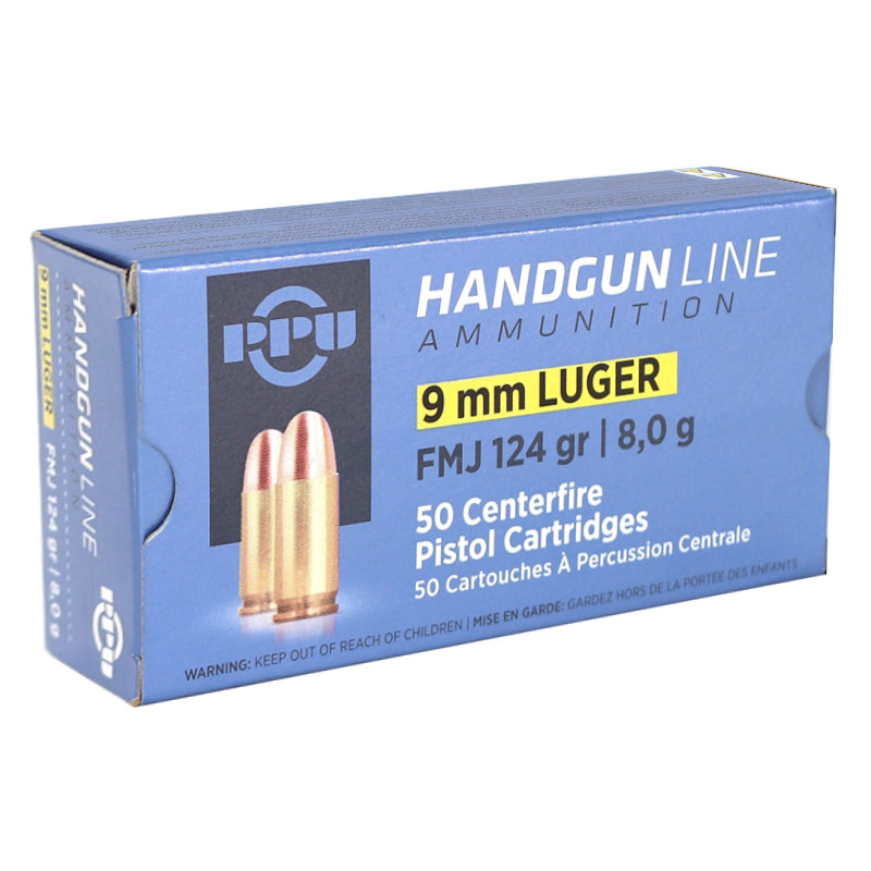 Prvi Partizan 9mm Ammo 124 Grain Full Metal Jacket - PPH9F2
