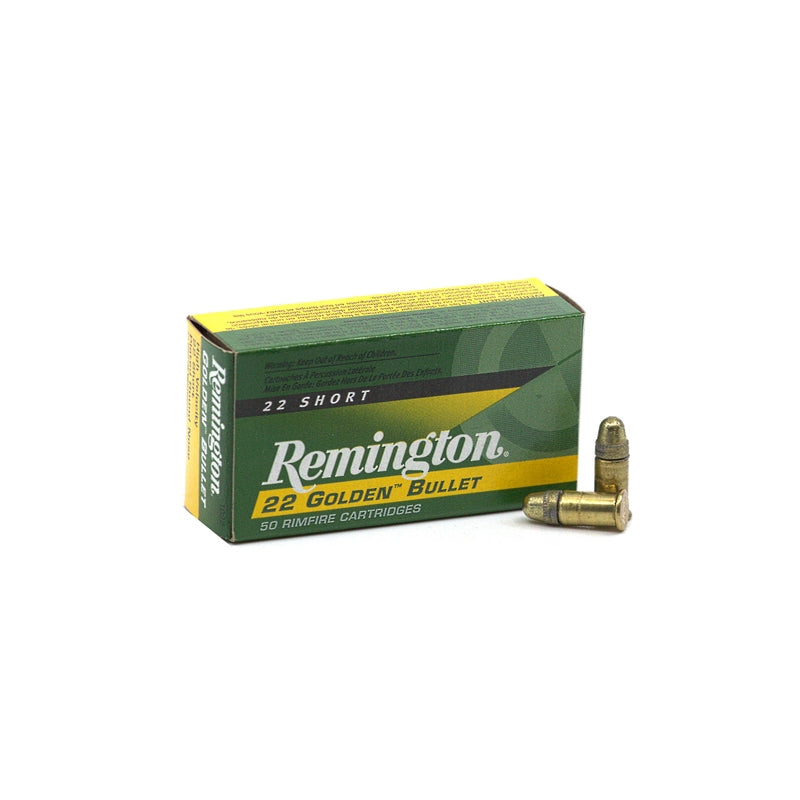 Remington Golden Bullet 22 Short Ammo 29 Grain Plated Lead Round Nose - 21001