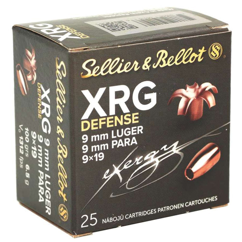 Sellier & Bellot XRG-D 9 mm Ammo Ammo 100 Grain Copper Hollow Point - SB9XA