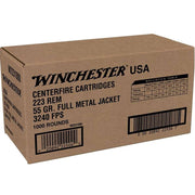 Winchester USA 223 Ammo 55 Grain Full Metal Jacket 1000 Rounds - W2231000