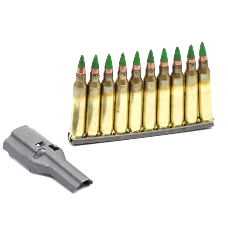 Winchester 5.56x45mm NATO M855 Green Tip Ammo 62 Grain FMJ with Stripper Clips 30 Rounds - WM855CP