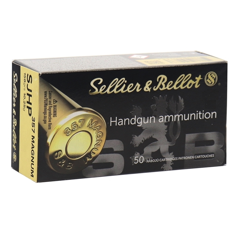 Sellier & Bellot 357 Magnum Ammo 158 Grain Semi-Jacketed Hollow Point Ammo - SB357C Box Of 50 SB357C Box Of 50 Ammo