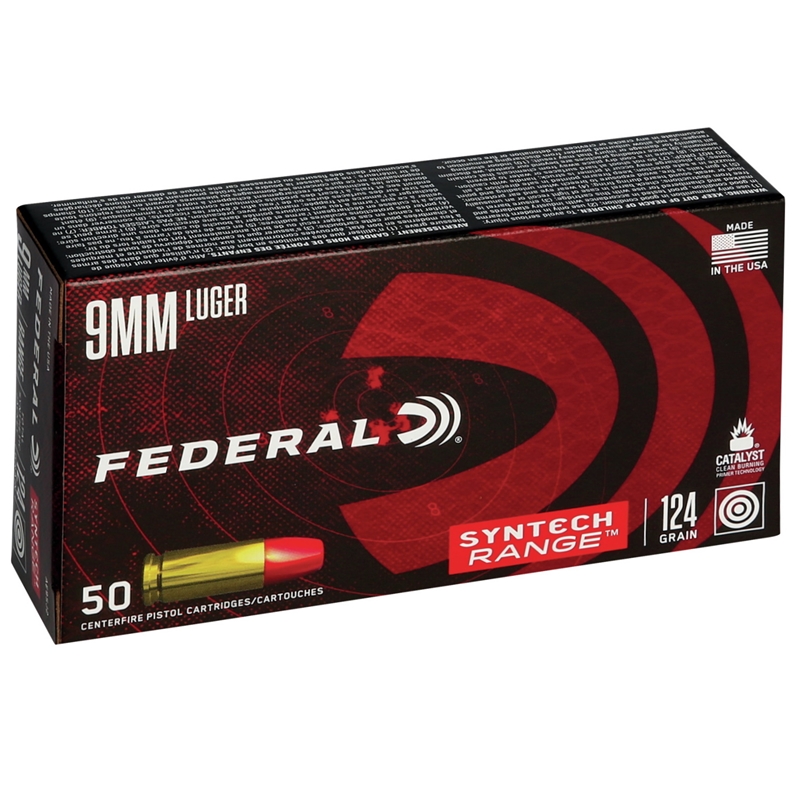 eral Syntech 9mm Luger 124 Grain Total Synthetic Jacket Box Of 50 Ammo