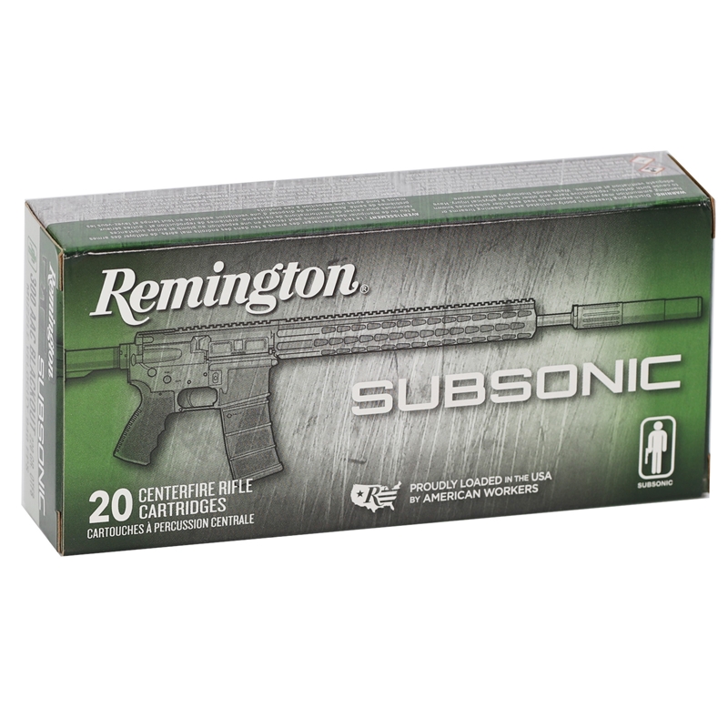Advanced Armament Remington Subsonic 300 AAC Blackout Ammo 220 Grain Open Tip Flat Base Ammo - S300AAC4 Box Of 20 S300AAC4 Box Of 20 Ammo