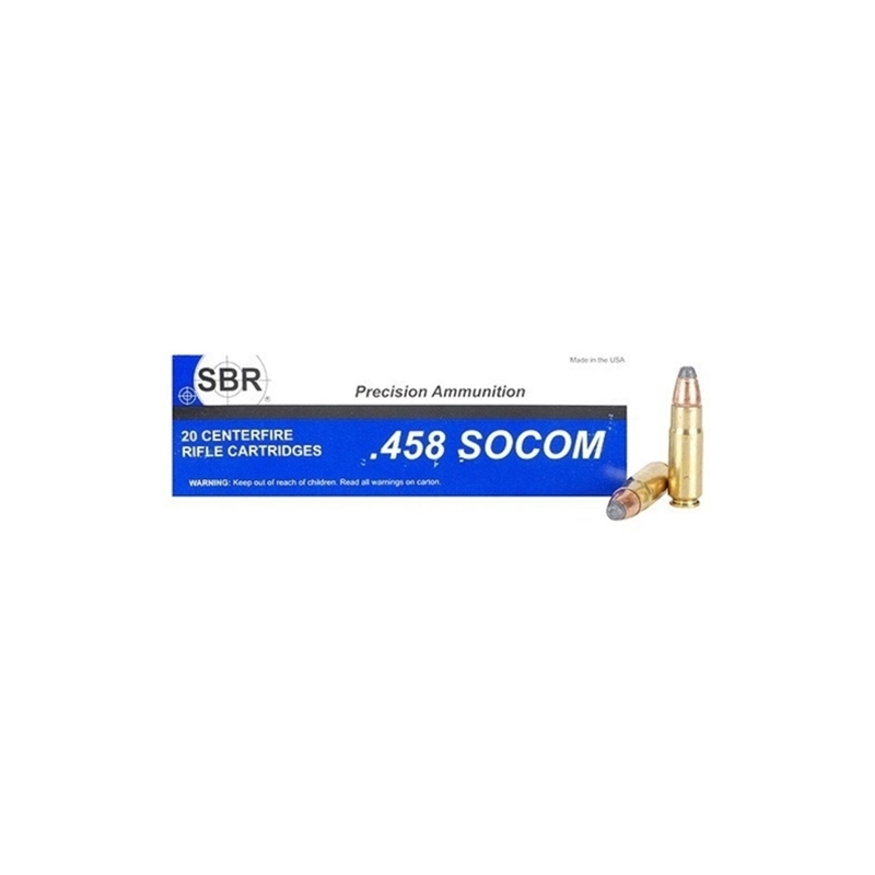  458 SOCOM 350 Grain Jacketed Soft Point Box Of 20 Ammo