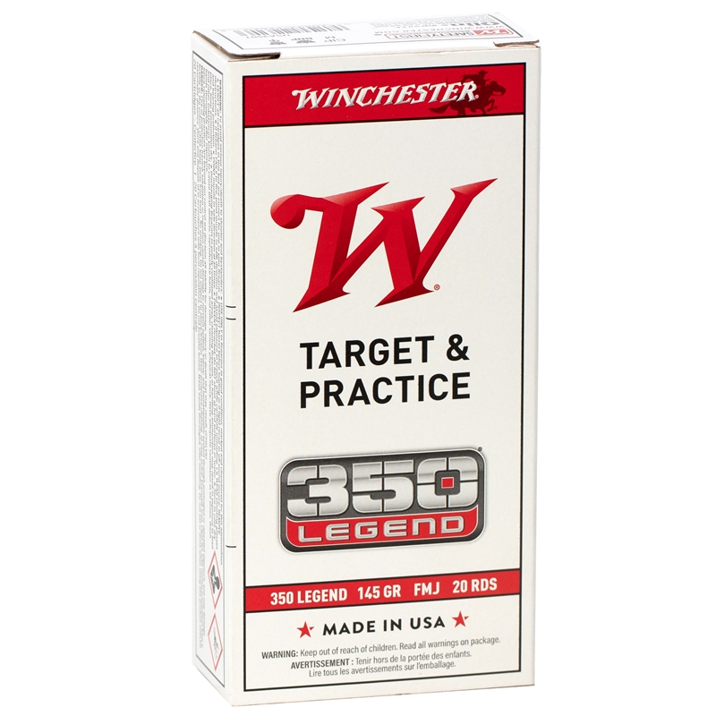 Winchester Target & Practice 350 Legend Ammo 145 Grain Full Metal Jacket Ammo - USA3501 Box Of 20 USA3501 Box Of 20 Ammo