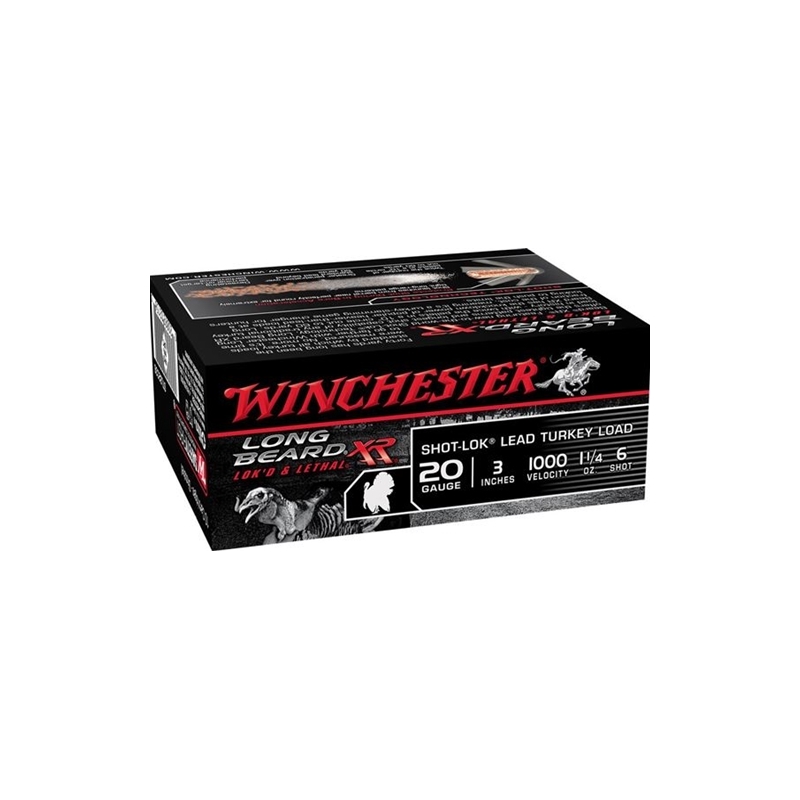 chester Long Beard XR 20 Gauge 3 1 1/4oz. #6 Lead Shot Box Of 10 Ammo