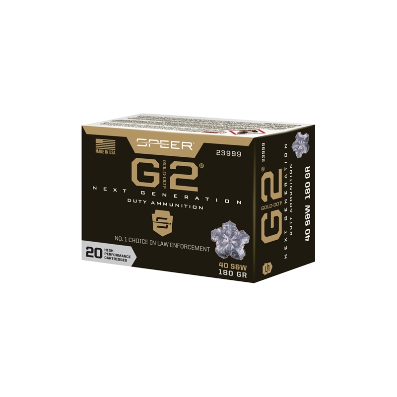 er Gold Dot G2 40 S&W 180 Grain Jacketed Hollow Point Box Of 20 Ammo