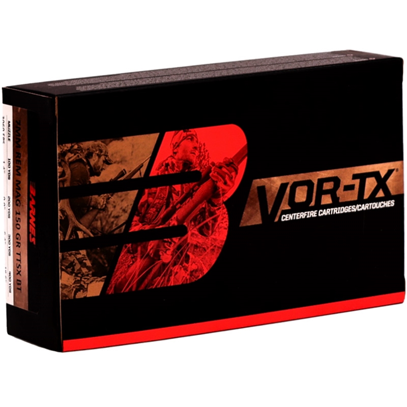 nes VOR-TX 7mm Remington Magnum 150 Grain Tipped TSX Bullet Boat Tail Lead-Free Box Of 20 Ammo
