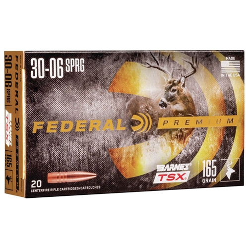 Federal Premium Barnes TSX 30-06 Springfield Ammo 165 Grain Barnes Triple-Shock X Ammo - P3006AF Box Of 20 P3006AF Box Of 20 Ammo