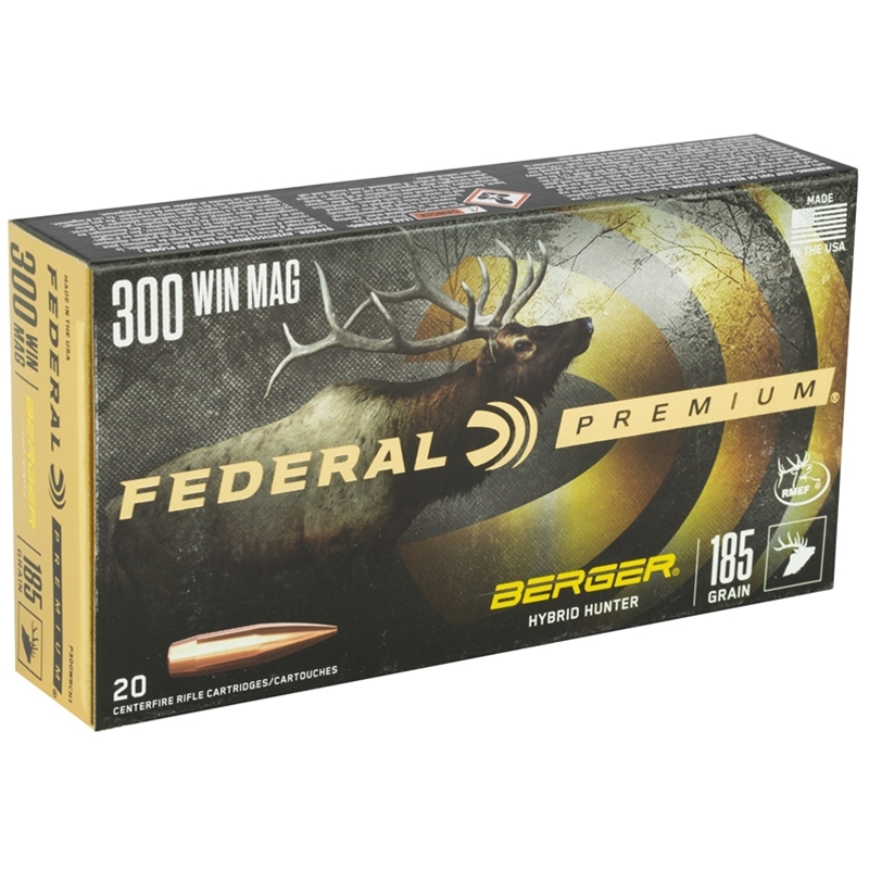 Federal Premium Berger TSX 300 Winchester Magnum Ammo 185 Grain Berger Hybrid Hunter Ammo - P300WBCH1 Box Of 20 P300WBCH1 Box Of 20 Ammo