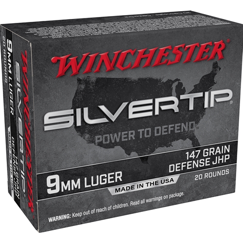 Winchester Silvertip 9mm Ammo 147 Grain Silvertip Hollow Point Ammo - W9MMST2 Box Of 20 W9MMST2 Box Of 20 Ammo